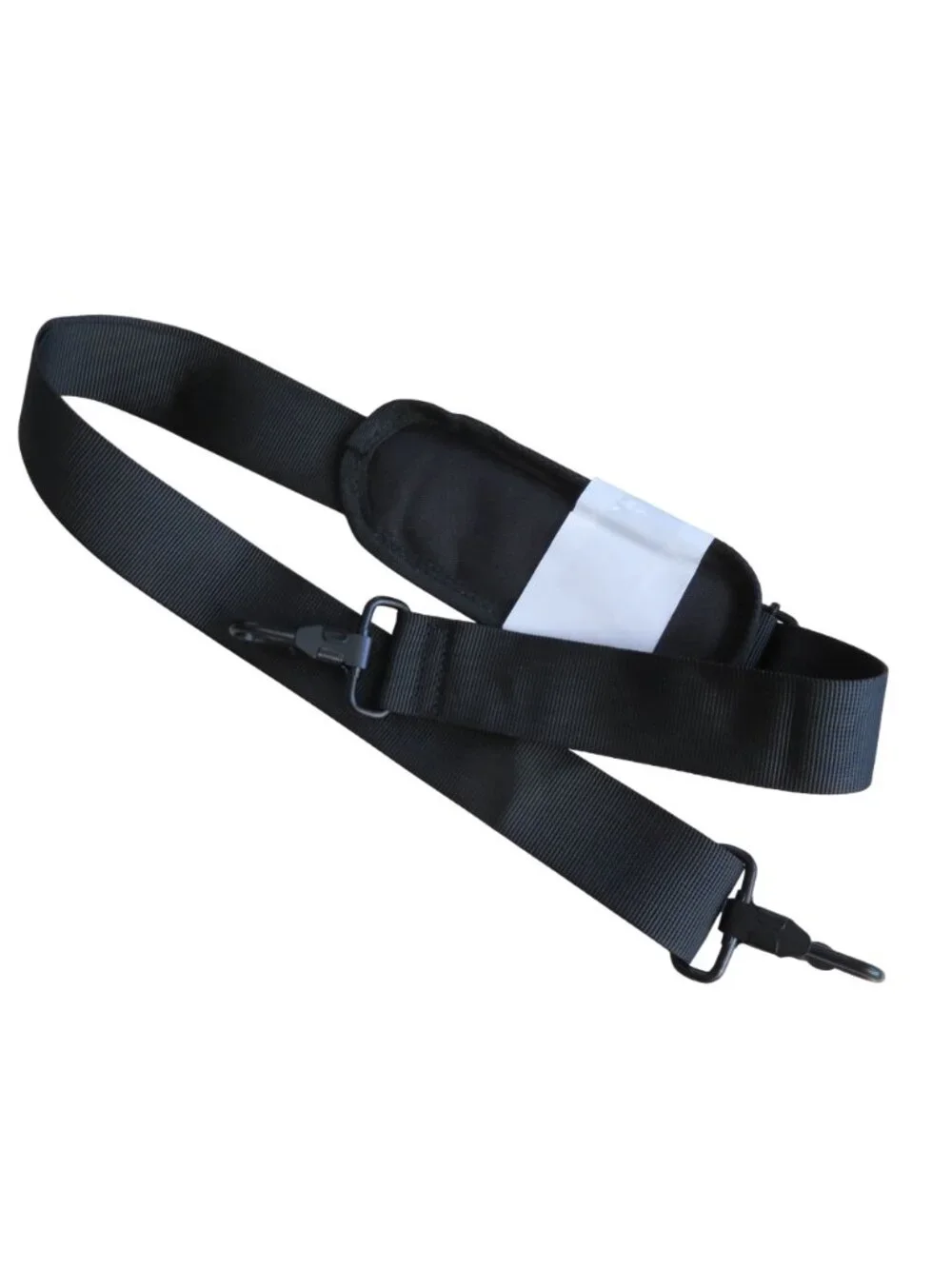 Universal Replacement Shoulder Strap Adjustable Black Shoulder Pad Metal Swivel